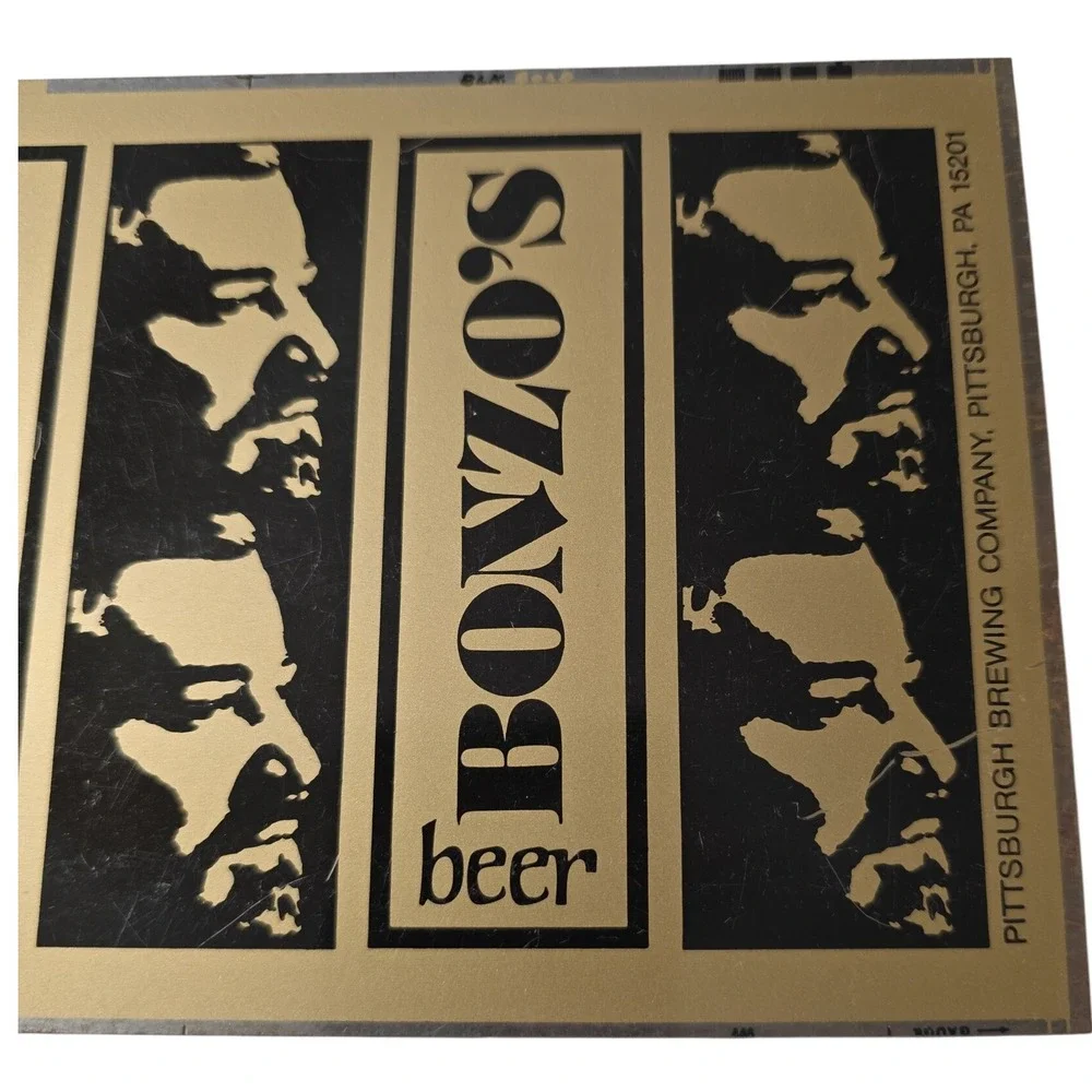 Vintage Bonzo's Beer Pittsburgh Brewing Company‎ flat unrolled Can